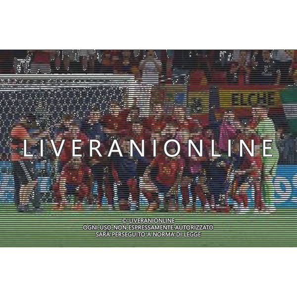 Spain celebrates the victory during the UEFA Nations League 2022/23 semifinal match between Spain and Italy at FC Twente Stadium on June 15, 2023 in Enschede, Netherland. Photo by Emmanuele Mastrodonato/ag. Aldo Liverani sas/ AGENZIA ALDO LIVERANI SAS -Spagna - Italia Semifinale UEFA Nations League 2022/23 Twente Stadium Enschede, Olanda 15.06.2023