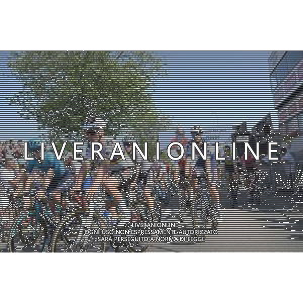 16-06-2023 Tour De Suisse; Tappa 06 La Punt - Oberwil Lieli; 2023, Bahrain - Victorious; 2023, Soudal - Quickstep; Mader, Gino; Evenepoel, Remco; Cattaneo, Mattia; Oberwil Lieli; ©SIROTTI / AGENZIA ALDO LIVERANI SAS