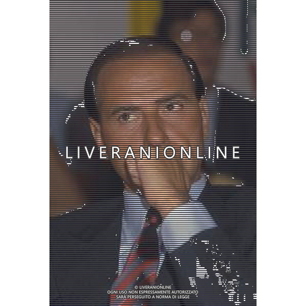 ARCHIVIO ALDO LIVERANI NELLA FOTO SILVIO BERLUSCONI A UN DIBATTITO ALLA FESTA DELL\'UNITA\' A MILANO NEL SETTEMBRE 1986 AG ALDO LIVERANI