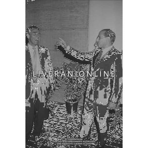 Neg- RETROSPETTIVA SILVIO BERLUSCONI POLITICO-STATISTA, PRESIDENTE DEL MILAN CALCIO NELLA FOTO CON IL PROCURATORE SPORTIVO OSCAR DAMIANI NEL 1986 AG ALDO LIVERANI SAS