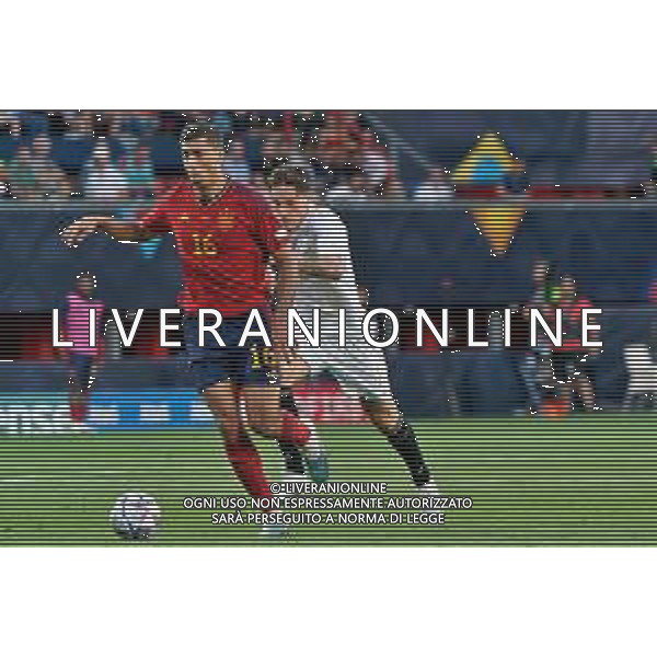 Rodri (Spain) and Nicolò Zaniolo (Italy) during the UEFA Nations League 2022/23 semifinal match between Spain and Italy at FC Twente Stadium on June 15, 2023 in Enschede, Netherland. Photo by Emmanuele Mastrodonato/ag. Aldo Liverani sas