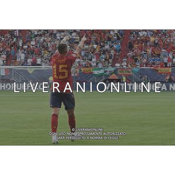 Yeremy Pino (Spain) celebrates after scoring a goal during the UEFA Nations League 2022/23 semifinal match between Spain and Italy at FC Twente Stadium on June 15, 2023 in Enschede, Netherland. Photo by Emmanuele Mastrodonato/ag. Aldo Liverani sas
