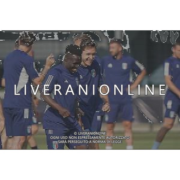 Wilfried Gnonto (Italy) and Federico Chiesa (Italy) during the Training Session of Italy on June 17, 2023 at Kvv Quick\'20, in Oldenzaal, Netherlands ©Emmanuele Mastrodonato / AG ALDO LIVERANI SAS