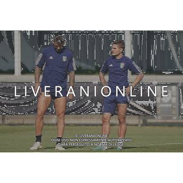 Leonardo Spinazzola (Italy) and Marco Verratti (Italy) during the Training Session of Italy on June 17, 2023 at Kvv Quick\'20, in Oldenzaal, Netherlands ©Emmanuele Mastrodonato / AG ALDO LIVERANI SAS