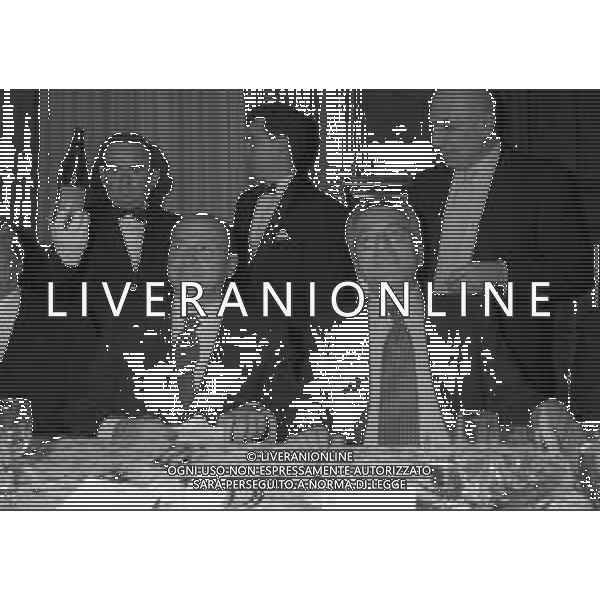 NEG- 1994 MILANO HOTEL PRINCIPE E SAVOIA FESTA DI NATALE DELLA LEGA CALCIO NELLA FOTO ANTONIO MATARRESE-SILVIO BERLUSCONI AG ALDO LIVERANI SAS