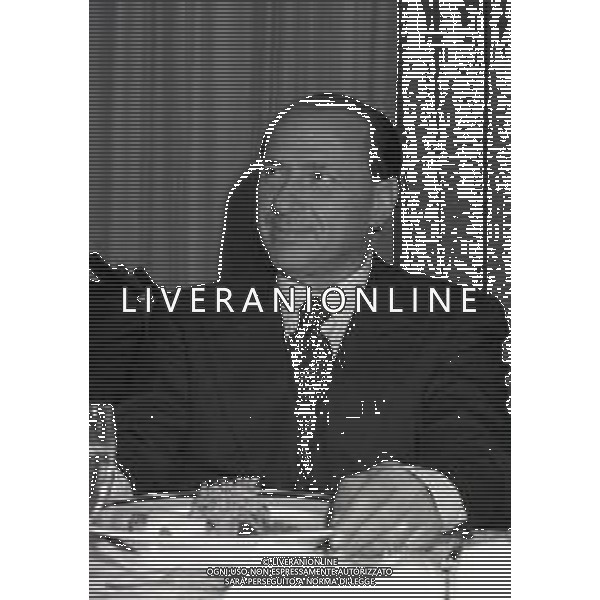 NEG- 1994 MILANO HOTEL PRINCIPE E SAVOIA FESTA DI NATALE DELLA LEGA CALCIO NELLA FOTO SILVIO BERLUSCONI  AG ALDO LIVERANI SAS 