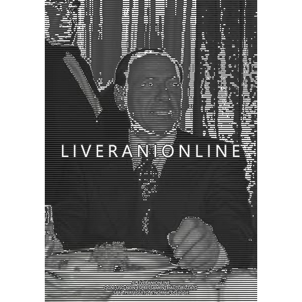 NEG- 1994 MILANO HOTEL PRINCIPE E SAVOIA FESTA DI NATALE DELLA LEGA CALCIO NELLA FOTO SILVIO BERLUSCONI  AG ALDO LIVERANI SAS 