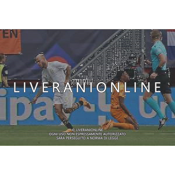 Federico Dimarco (Italy) celebrates after scoring a goal during the UEFA Nations League 2022/23 match between Netherland and Italy at FC Twente Stadium on June 18, 2023 in Enschede, Netherland. Photo by Emmanuele Mastrodonato/ag. Aldo Liverani sas
