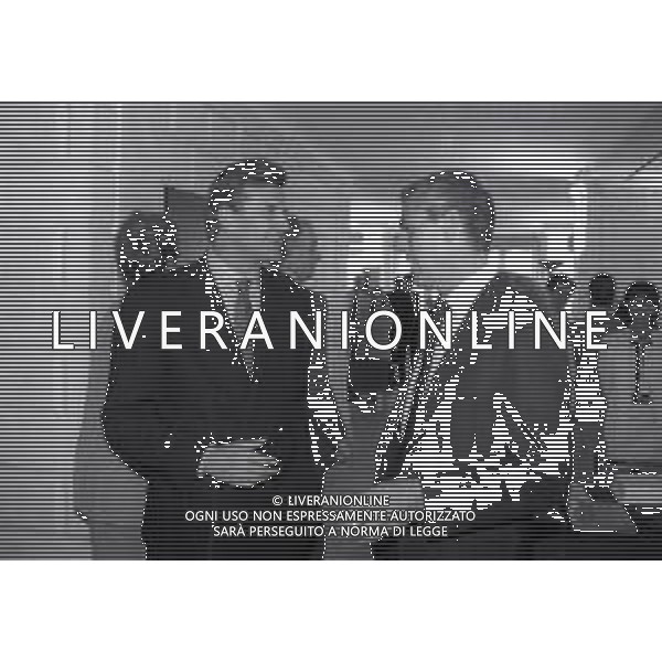 NEG-RETROSPETTIVA MASSIMO MORATTI PRESIDENTE INTER  NELLA FOTO GIACINTO FACCHETTI E MARCO TRONCHETTI PROVERA A TERRAZZA MARTINI MILANO NELL\'ANNO 1995 AG ALDO LIVERANI SAS  