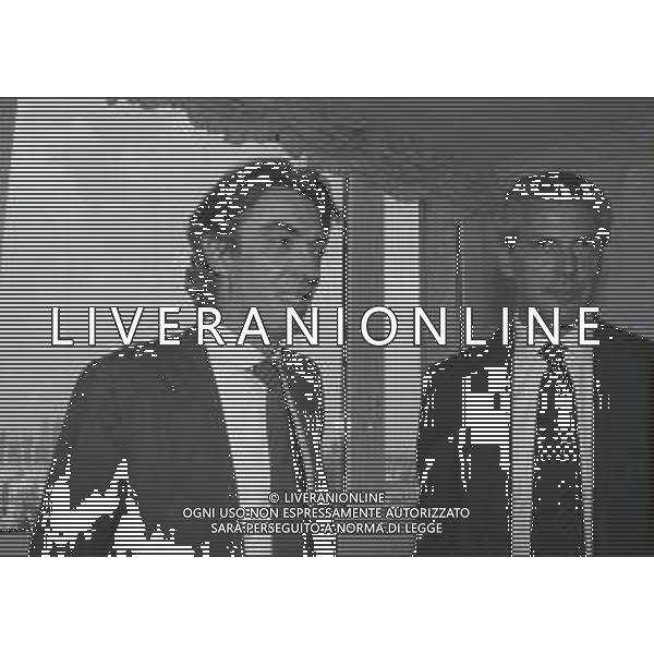 NEG-RETROSPETTIVA MASSIMO MORATTI PRESIDENTE INTER  NELLA FOTO MASSIMO MORATTI CON MARCO TRONCHETTI PROVERA PRESIDENTE PIRELLI PER LA SPONSORIZZAZIONE SULLE MAGLIE DELL\'INTER A TERRAZZA MARTINI MILANO NELL\'ANNO 1995 AG ALDO LIVERANI SAS  