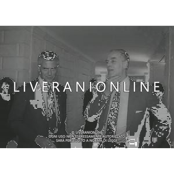 NEG-RETROSPETTIVA MASSIMO MORATTI PRESIDENTE INTER  NELLA FOTO MARCO TRONCHETTI PROVERA E GIAMMARIA VISCONTI DI MODRONE A TERRAZZA MARTINI MILANO NELL\'ANNO 1995 AG ALDO LIVERANI SAS 