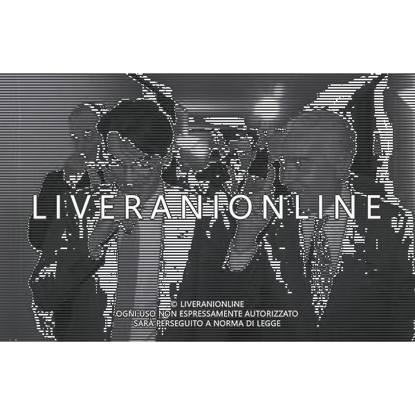 NEG-RETROSPETTIVA MASSIMO MORATTI PRESIDENTE INTER  NELLA FOTO MASSIMO MORATTI IL PRIMO GIORNO IN LEGA CALCIO DA PRESIDENTE INTER NELL\'ANNO 1995 CON MICHELE TIGANI AG ALDO LIVERANI SAS 