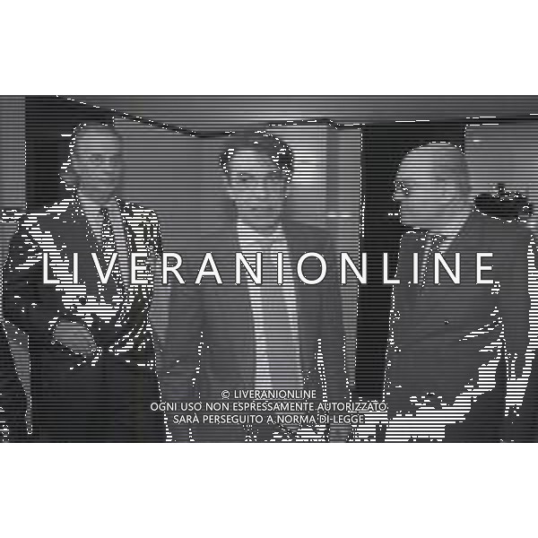 NEG-RETROSPETTIVA MASSIMO MORATTI PRESIDENTE INTER  NELLA FOTO MASSIMO MORATTI IL PRIMO GIORNO IN LEGA CALCIO DA PRESIDENTE INTER NELL\'ANNO 1995 CON GIAMMARIA VISCONTI DI MODRONE AG ALDO LIVERANI SAS 