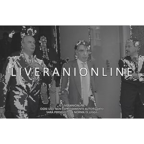 NEG-RETROSPETTIVA MASSIMO MORATTI PRESIDENTE INTER  NELLA FOTO MASSIMO MORATTI IL PRIMO GIORNO IN LEGA CALCIO DA PRESIDENTE INTER NELL\'ANNO 1995 CON GIAMMARIA VISCONTI DI MODRONE AG ALDO LIVERANI SAS 