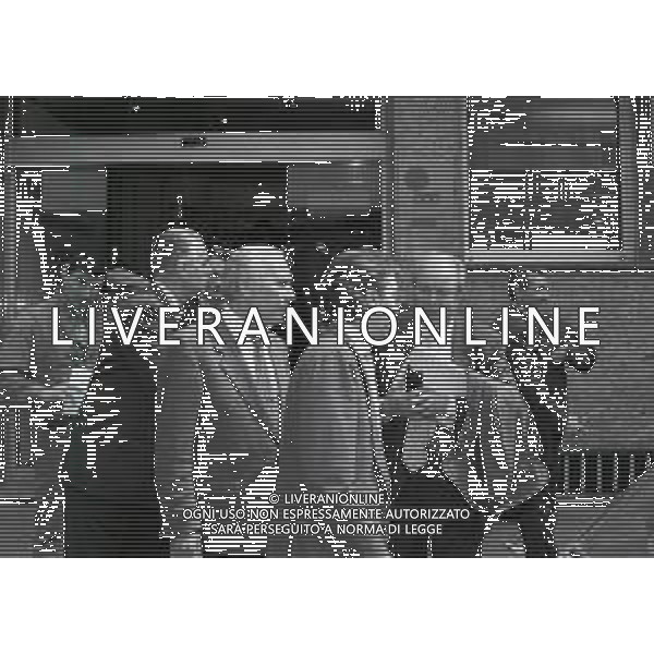 NEG-RETROSPETTIVA MASSIMO MORATTI PRESIDENTE INTER  NELLA FOTO MASSIMO MORATTI IL PRIMO GIORNO IN LEGA CALCIO DA PRESIDENTE INTER NELL\'ANNO 1995 CON MICHELE TIGANI AG ALDO LIVERANI SAS 