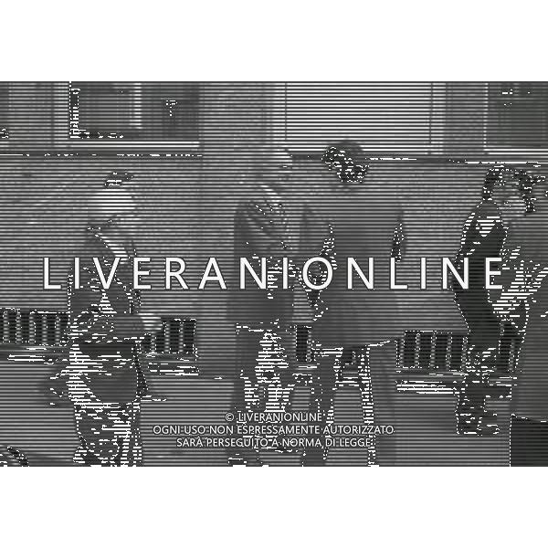 NEG-RETROSPETTIVA MASSIMO MORATTI PRESIDENTE INTER  NELLA FOTO MASSIMO MORATTI IL PRIMO GIORNO IN LEGA CALCIO DA PRESIDENTE INTER NELL\'ANNO 1995 CON SANDRO MAZZOLA AG ALDO LIVERANI SAS 