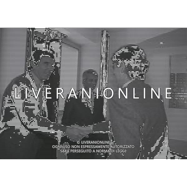 NEG-RETROSPETTIVA MASSIMO MORATTI PRESIDENTE INTER  NELLA FOTO MASSIMO MORATTI IL PRIMO GIORNO IN LEGA CALCIO DA PRESIDENTE INTER NELL\'ANNO 1995 CON DINO ZOFF E SERGIO CRAGNOTTI AG ALDO LIVERANI SAS 