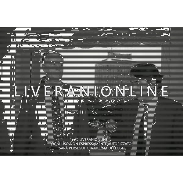 NEG-RETROSPETTIVA MASSIMO MORATTI PRESIDENTE INTER  NELLA FOTO MASSIMO MORATTI PRESIDENTE INTER NELL\'ANNO 1995 CON GIAMMARIA VISCONTI DI MODRONE A MILANO IN TERRAZZA MARTINI A MILANO AG ALDO LIVERANI SAS  