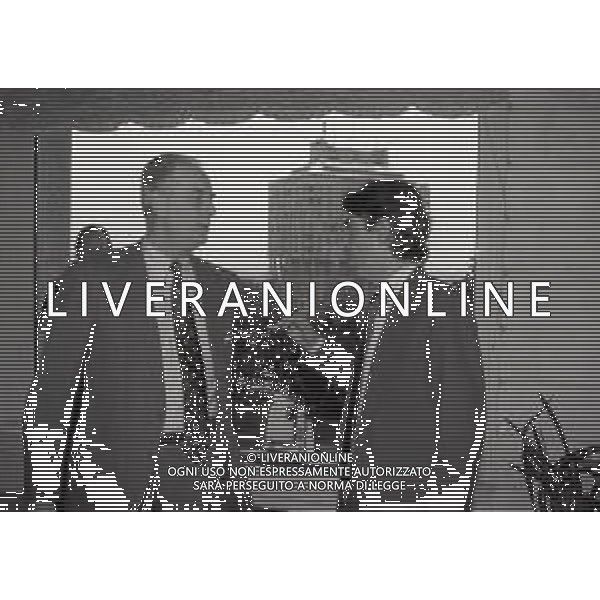 NEG-RETROSPETTIVA MASSIMO MORATTI PRESIDENTE INTER  NELLA FOTO MASSIMO MORATTI PRESIDENTE INTER NELL\'ANNO 1995 CON GIAMMARIA VISCONTI DI MODRONE A MILANO IN TERRAZZA MARTINI A MILANO AG ALDO LIVERANI SAS  