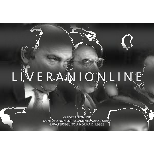 NEG-RETROSPETTIVA MASSIMO MORATTI PRESIDENTE INTER  NELLA FOTO MASSIMO MORATTI PRESIDENTE INTER NELL\'ANNO 1995 CON ERNESTO PELLEGRINI A SAN SIRO PER LA PARITA INTER-BRESCIA AG ALDO LIVERANI SAS  