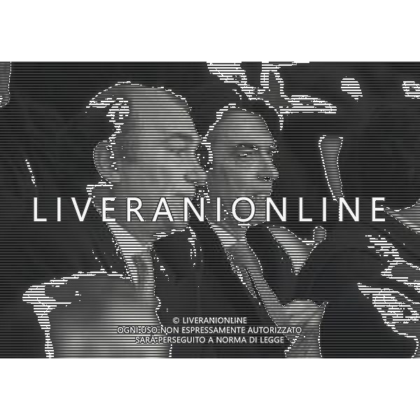 NEG-RETROSPETTIVA MASSIMO MORATTI PRESIDENTE INTER  NELLA FOTO MASSIMO MORATTI PRESIDENTE INTER NELL\'ANNO 1995 CON ERNESTO PELLEGRINI A SAN SIRO PER LA PARITA INTER-BRESCIA AG ALDO LIVERANI SAS  