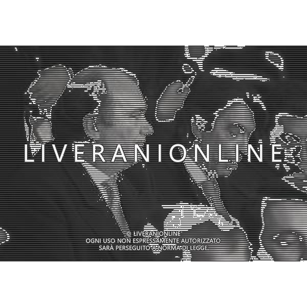 NEG-RETROSPETTIVA MASSIMO MORATTI PRESIDENTE INTER  NELLA FOTO MASSIMO MORATTI PRESIDENTE INTER NELL\'ANNO 1995 CON ERNESTO PELLEGRINI A SAN SIRO PER LA PARITA INTER-BRESCIA AG ALDO LIVERANI SAS  