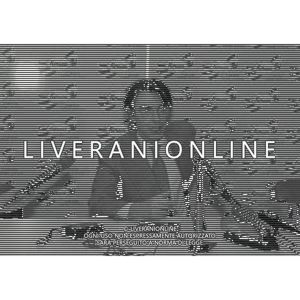 NEG-RETROSPETTIVA MASSIMO MORATTI PRESIDENTE INTER  NELLA FOTO MASSIMO MORATTI PRESIDENTE INTER NELL\'ANNO 1995 IN CONFERENZA STAMPA A SAN SIRO AG ALDO LIVERANI SAS  