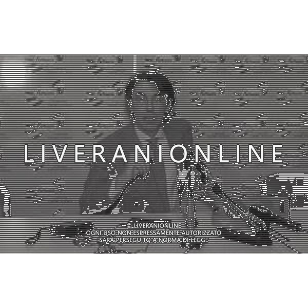 NEG-RETROSPETTIVA MASSIMO MORATTI PRESIDENTE INTER  NELLA FOTO MASSIMO MORATTI PRESIDENTE INTER NELL\'ANNO 1995 IN CONFERENZA STAMPA A SAN SIRO AG ALDO LIVERANI SAS  