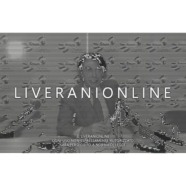 NEG-RETROSPETTIVA MASSIMO MORATTI PRESIDENTE INTER  NELLA FOTO MASSIMO MORATTI PRESIDENTE INTER NELL\'ANNO 1995 IN CONFERENZA STAMPA A SAN SIRO AG ALDO LIVERANI SAS  