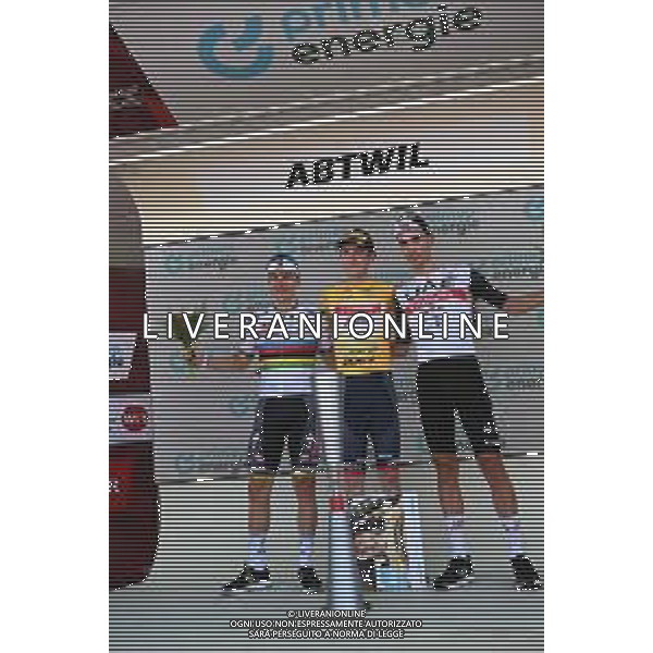 18-06-2023 Tour De Suisse; Tappa 08 Saint Gallen - Abtwil; 2023, Trek - Segafredo; 2023, Soudal - Quickstep; 2023, Uae Emirates; Skjelmose Jensen, Mattias; Evenepoel, Remco; Ayuso Pesquera, Juan; Abtwil; ©SIROTTI / AGENZIA ALDO LIVERANI SAS
