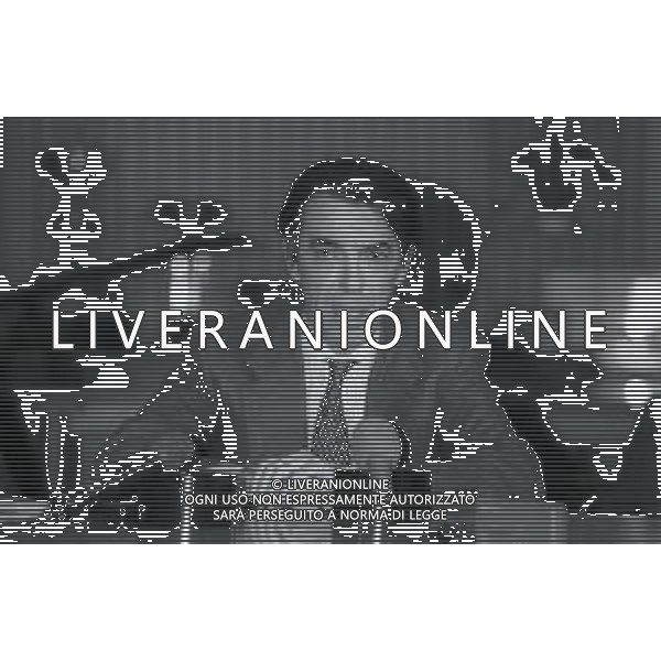 NEG-RETROSPETTIVA MASSIMO MORATTI PRESIDENTE INTER  NELLA FOTO MASSIMO MORATTI PRESIDENTE INTER NELL\'ANNO 1995 IN CONFERENZA STAMPA A MILANO SEDE INTER  AG ALDO LIVERANI SAS 