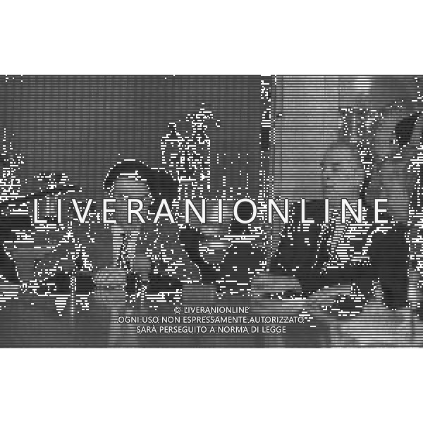 NEG-RETROSPETTIVA MASSIMO MORATTI PRESIDENTE INTER  NELLA FOTO MASSIMO MORATTI PRESIDENTE INTER CON GIAMMARIA VISCONTI DI MODRONE NELL\'ANNO 1995 IN CONFERENZA STAMPA A MILANO SEDE INTER  AG ALDO LIVERANI SAS 