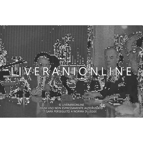 NEG-RETROSPETTIVA MASSIMO MORATTI PRESIDENTE INTER  NELLA FOTO MASSIMO MORATTI PRESIDENTE INTER CON GIAMMARIA VISCONTI DI MODRONE NELL\'ANNO 1995 IN CONFERENZA STAMPA A MILANO SEDE INTER  AG ALDO LIVERANI SAS 