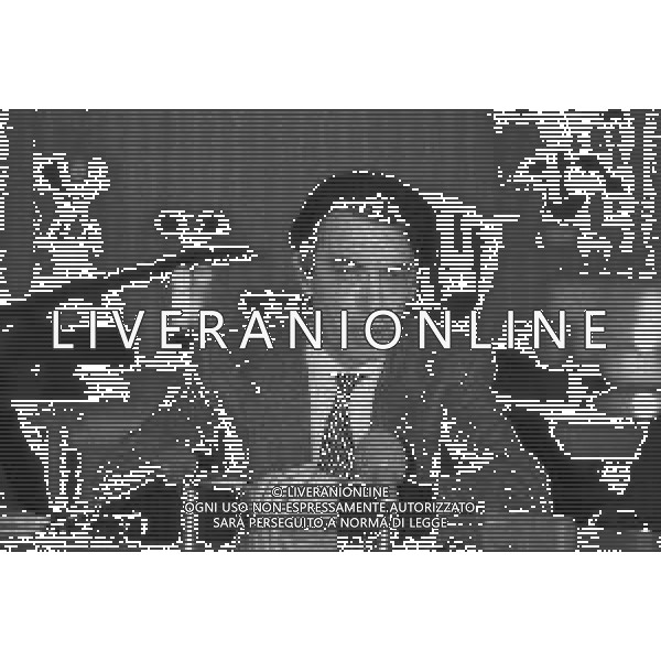 NEG-RETROSPETTIVA MASSIMO MORATTI PRESIDENTE INTER  NELLA FOTO MASSIMO MORATTI PRESIDENTE INTER NELL\'ANNO 1995 IN CONFERENZA STAMPA A MILANO SEDE INTER  AG ALDO LIVERANI SAS 