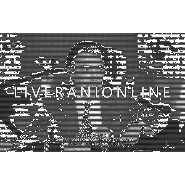 NEG-RETROSPETTIVA MASSIMO MORATTI PRESIDENTE INTER  NELLA FOTO MASSIMO MORATTI PRESIDENTE INTER NELL\'ANNO 1995 IN CONFERENZA STAMPA A MILANO SEDE INTER  AG ALDO LIVERANI SAS 