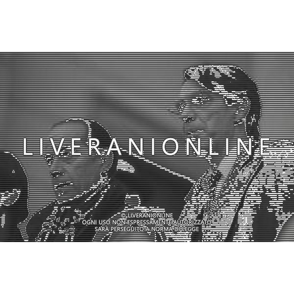 NEG-RETROSPETTIVA MASSIMO MORATTI PRESIDENTE INTER  NELLA FOTO MASSIMO MORATTI PRESIDENTE INTER CON LUIS SUAREZ NELL\'ANNO 1995 ALLA\'ARENA DI MILANO AG ALDO LIVERANI SAS