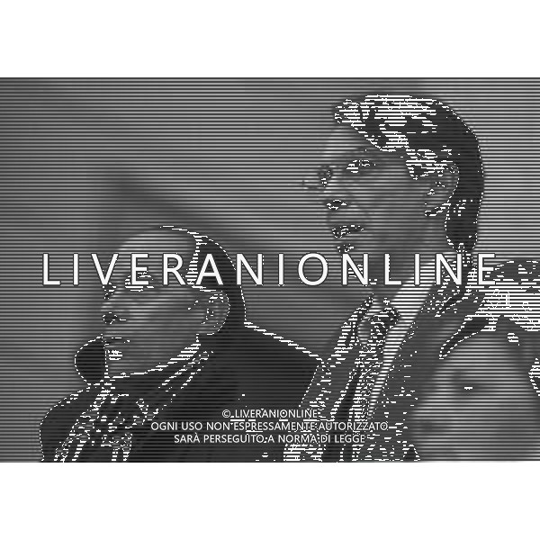 NEG-RETROSPETTIVA MASSIMO MORATTI PRESIDENTE INTER  NELLA FOTO MASSIMO MORATTI PRESIDENTE INTER CON LUIS SUAREZ NELL\'ANNO 1995 ALLA\'ARENA DI MILANO AG ALDO LIVERANI SAS  