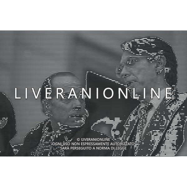 NEG-RETROSPETTIVA MASSIMO MORATTI PRESIDENTE INTER  NELLA FOTO MASSIMO MORATTI PRESIDENTE INTER CON LUIS SUAREZ NELL\'ANNO 1995 ALLA\'ARENA DI MILANO AG ALDO LIVERANI SAS  