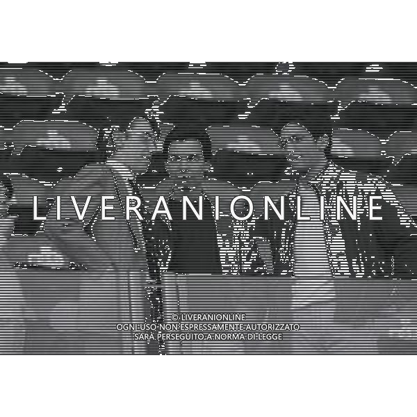 NEG-RETROSPETTIVA MASSIMO MORATTI PRESIDENTE INTER  NELLA FOTO MASSIMO MORATTI PRESIDENTE INTER NELL\'ANNO 1995 A REGGIO EMILIA IN TRIBUNA AG ALDO LIVERANI SAS