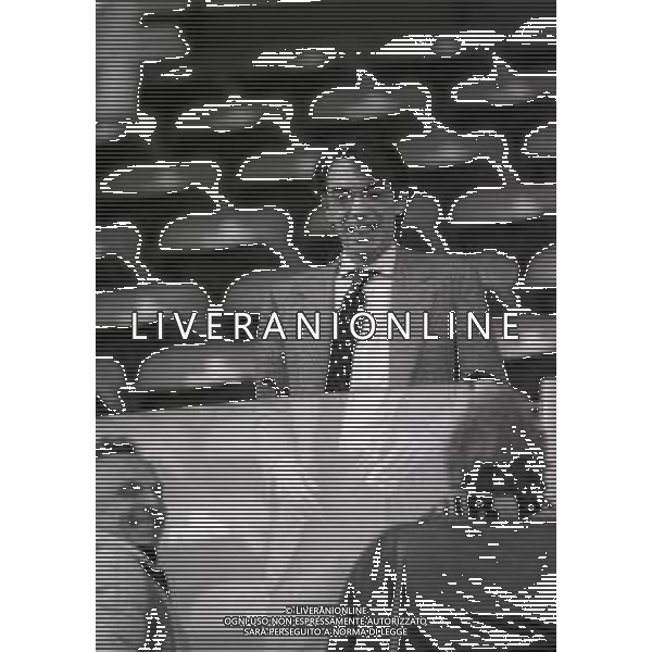 NEG-RETROSPETTIVA MASSIMO MORATTI PRESIDENTE INTER  NELLA FOTO MASSIMO MORATTI PRESIDENTE INTER NELL\'ANNO 1995 A REGGIO EMILIA IN TRIBUNA AG ALDO LIVERANI SAS