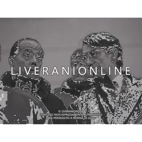 NEG-RETROSPETTIVA MASSIMO MORATTI PRESIDENTE INTER  NELLA FOTO MASSIMO MORATTI PRESIDENTE INTER CON LUIS SUAREZ NELL\'ANNO 1995 ALLA\'ARENA DI MILANO  AG ALDO LIVERANI SAS 