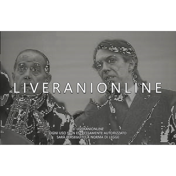 NEG-RETROSPETTIVA MASSIMO MORATTI PRESIDENTE INTER  NELLA FOTO MASSIMO MORATTI PRESIDENTE INTER CON LUIS SUAREZ NELL\'ANNO 1995 ALLA\'ARENA DI MILANO  AG ALDO LIVERANI SAS 