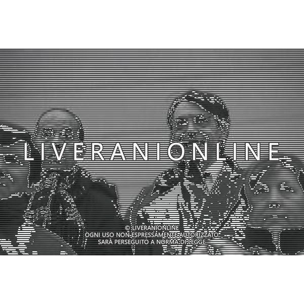 NEG-RETROSPETTIVA MASSIMO MORATTI PRESIDENTE INTER  NELLA FOTO MASSIMO MORATTI PRESIDENTE INTER CON LUIS SUAREZ NELL\'ANNO 1995 ALLA\'ARENA DI MILANO  AG ALDO LIVERANI SAS 