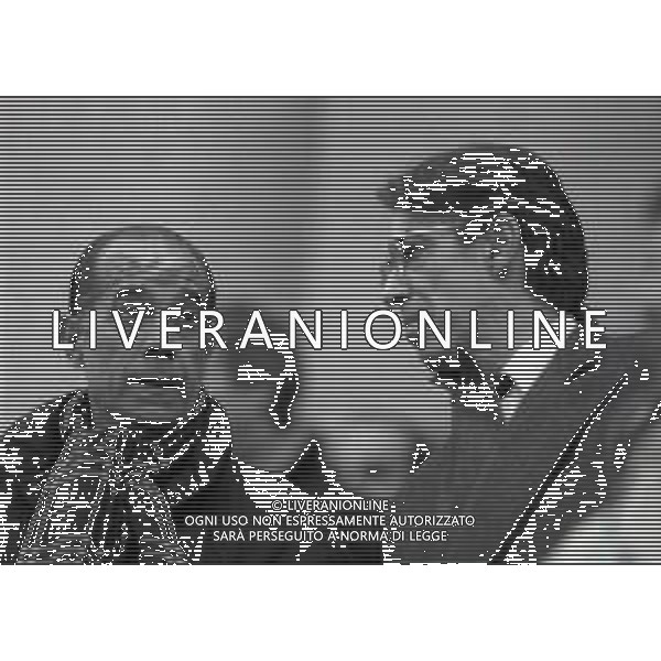 NEG-RETROSPETTIVA MASSIMO MORATTI PRESIDENTE INTER  NELLA FOTO MASSIMO MORATTI PRESIDENTE INTER CON LUIS SUAREZ NELL\'ANNO 1995 ALLA\'ARENA DI MILANO  AG ALDO LIVERANI SAS 