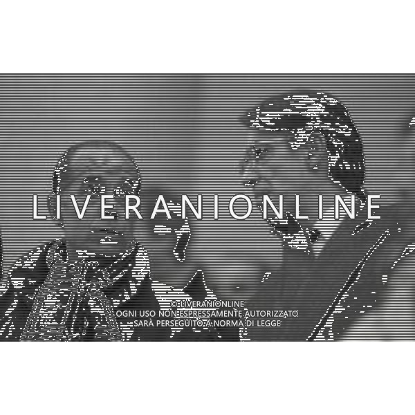 NEG-RETROSPETTIVA MASSIMO MORATTI PRESIDENTE INTER  NELLA FOTO MASSIMO MORATTI PRESIDENTE INTER CON LUIS SUAREZ NELL\'ANNO 1995 ALLA\'ARENA DI MILANO  AG ALDO LIVERANI SAS 