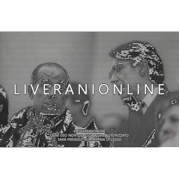 NEG-RETROSPETTIVA MASSIMO MORATTI PRESIDENTE INTER  NELLA FOTO MASSIMO MORATTI PRESIDENTE INTER CON LUIS SUAREZ NELL\'ANNO 1995 ALLA\'ARENA DI MILANO  AG ALDO LIVERANI SAS 