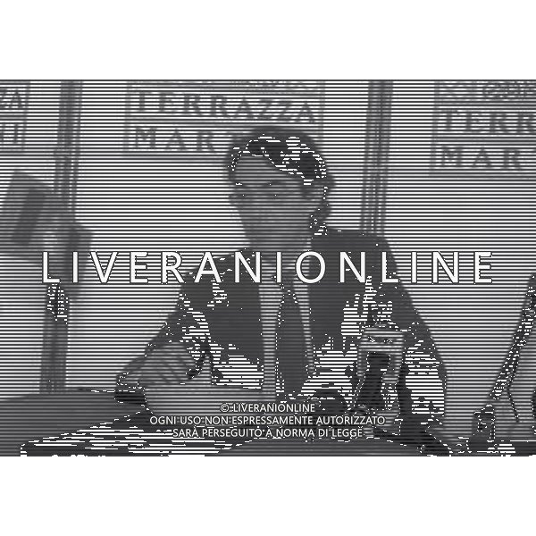 NEG-RETROSPETTIVA MASSIMO MORATTI PRESIDENTE INTER  NELLA FOTO MASSIMO MORATTI PRESIDENTE INTER A TERRAZZA MARTINI NELL\'ANNO 1995  AG ALDO LIVERANI SAS  