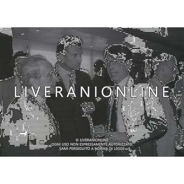 NEG-RETROSPETTIVA MASSIMO MORATTI PRESIDENTE INTER  NELLA FOTO MASSIMO MORATTI PRESIDENTE INTER ALLA PINETINA CON GIUSEPPE PRISCO E GIACINTO FACCHETTI NELL\'ANNO 1995  AG ALDO LIVERANI SAS 