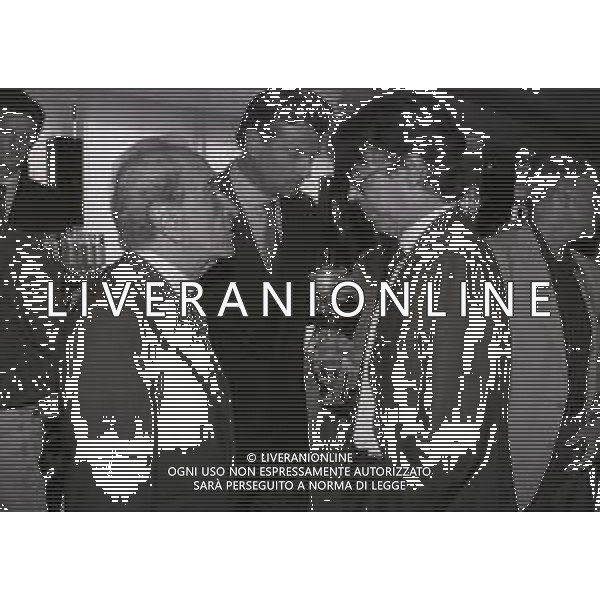 NEG-RETROSPETTIVA MASSIMO MORATTI PRESIDENTE INTER  NELLA FOTO MASSIMO MORATTI PRESIDENTE INTER ALLA PINETINA CON GIUSEPPE PRISCO E GIACINTO FACCHETTI NELL\'ANNO 1995  AG ALDO LIVERANI SAS 