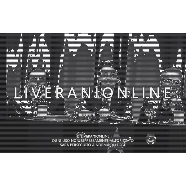 NEG-RETROSPETTIVA MASSIMO MORATTI PRESIDENTE INTER  NELLA FOTO MASSIMO MORATTI PRESIDENTE INTER CON RINALDO GHELFI E GIUSEPPE PRISCO NELL\'ANNO 1995 AL TEATRO DELLE ERBE A MILANO AG ALDO LIVERANI SAS 